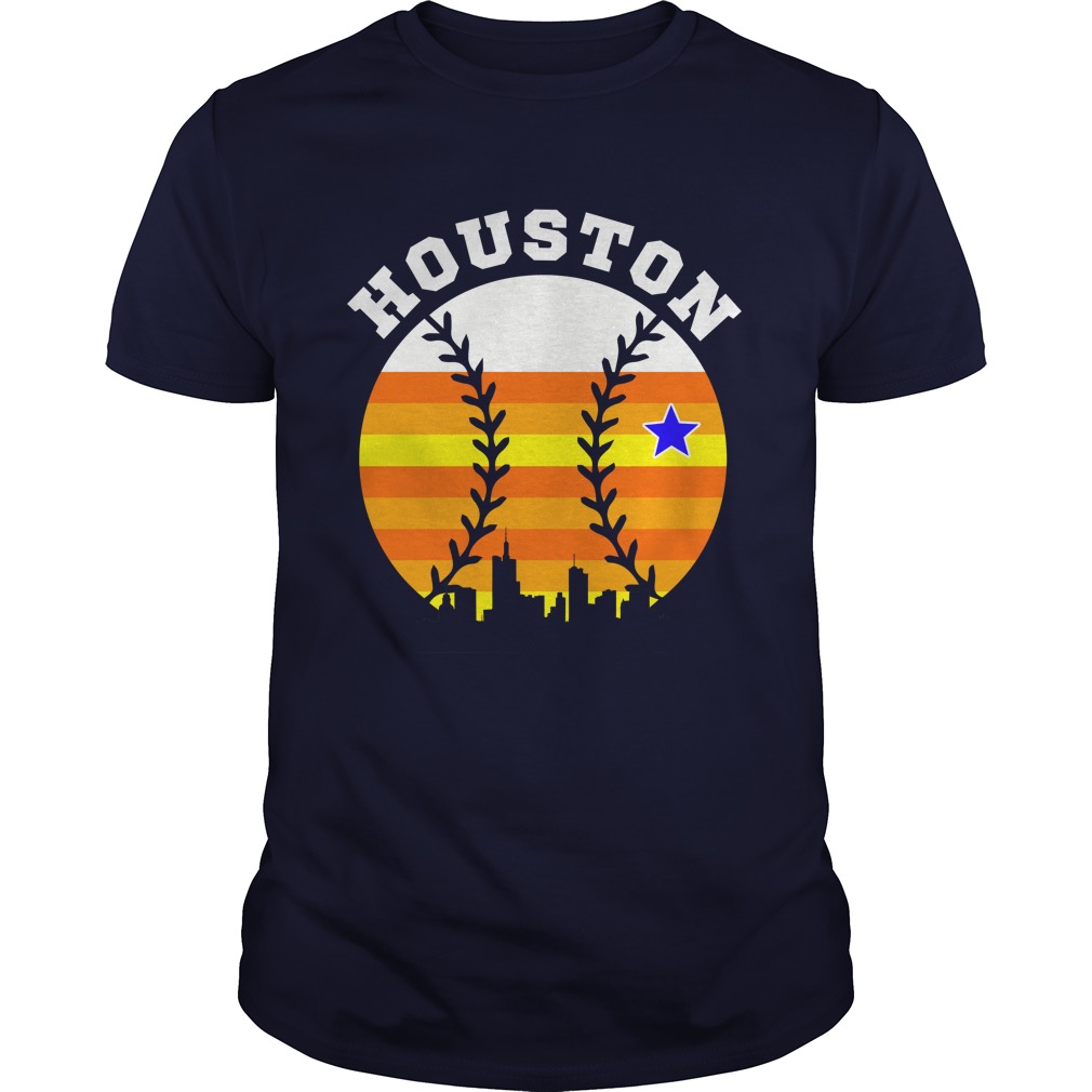 Houston Baseball Throwback Astro Vintage Stripes by