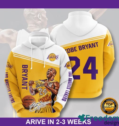 Kobe Bryant 24 Los Angeles Lakers 3D Hoodie