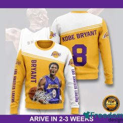 Los Angeles Lakers Kobe Bryant 24 Signature 3D Hoodie - Freedomdesign