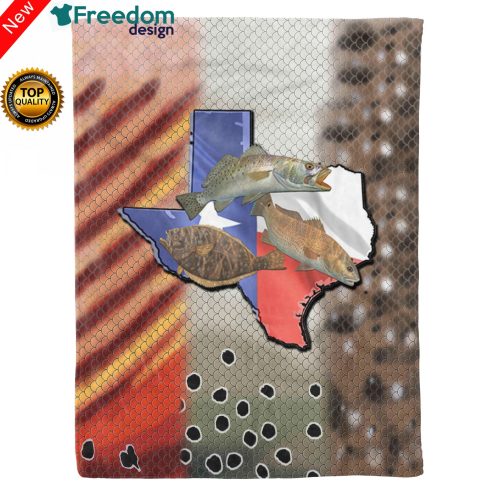 Texas slam fishing Fleece Blanket