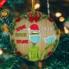 Personalized 2020 Stink Stank Stunk Green Stole Christmas Flat Holiday Circle Ornament Keepsake
