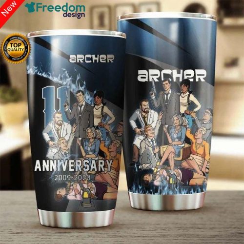 Archer Anniversary 2009 2020 Stainless Steel Tumbler Cup 20oz