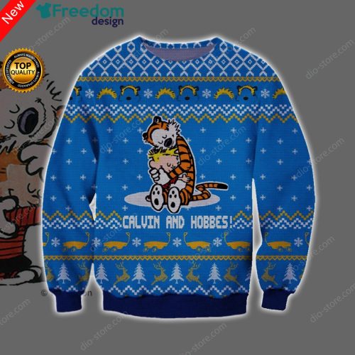 Calvin And Hobbes Knitting 3D All Over Print Christmas Sweater
