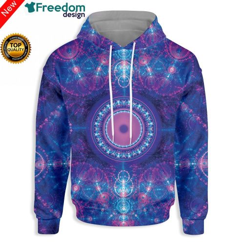 Digital Render Pattern Psychedelic Style 3D All Over Print Hoodie