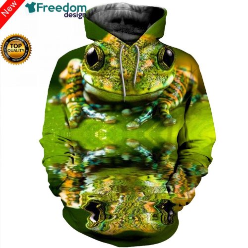 3D All Over Printed Frog T Shirt Hoodie