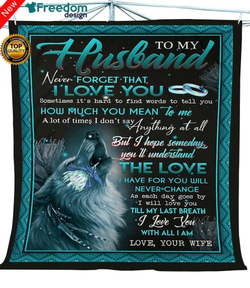 To my Husband Thoughtful Fleece Blanket great gifts ideas sentimental unique birthday, anniversary, valentine romantic gifts for him