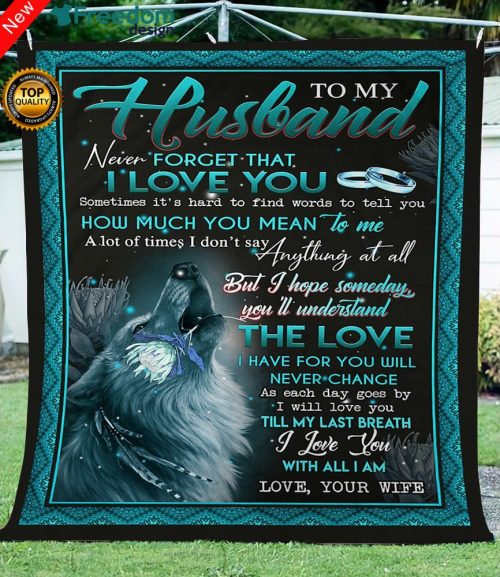 To my Husband Thoughtful Fleece Blanket great gifts ideas sentimental unique birthday, anniversary, valentine romantic gifts for him