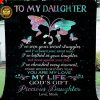 To my Daughter Butterfly Fleece Blanket sentimental unique birthday, Christmas gift ideas for daughter from Mom