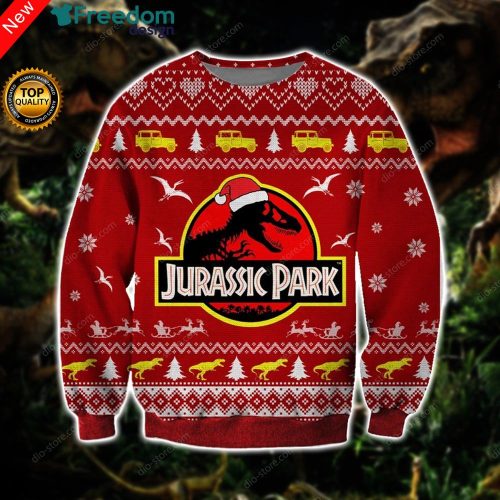 Jurassic Park Knitting 3D All Over Print Christmas Sweater