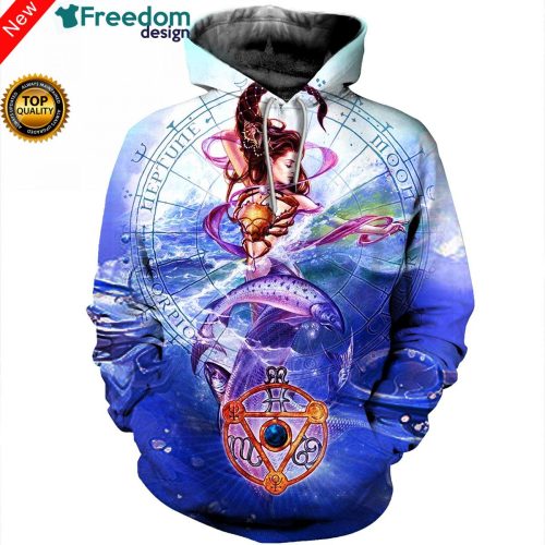 3D All Over Printed Pisces Zodiac T Shirt Hoodie