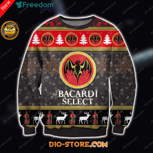 3D All Over Print Bacardi Select Rum Wine Ugly Christmas Sweater