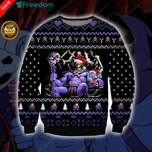 Skeletor Knitting 3D All Over Print Christmas Sweater