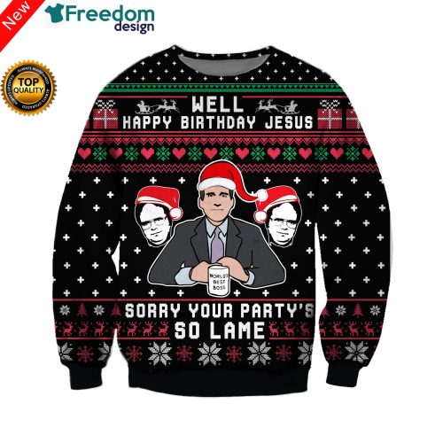 Your Party'S So Lame Knitting 3D All Over Print Christmas Sweater