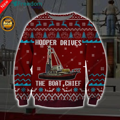Hooper Drives Knitting 3D All Over Print Christmas Sweater