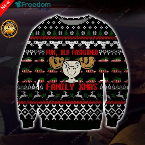 Fun Old Fashioned Family Xmas 3D All Over Print Christmas Sweater