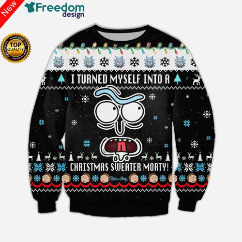 Funny Rick Knitting 3D All Over Print Sweater