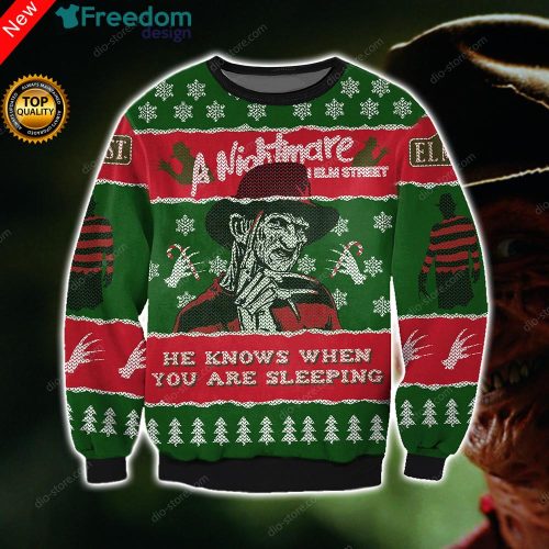 A Nightmare On Elm Street Knitting 3D All Over Print Sweater