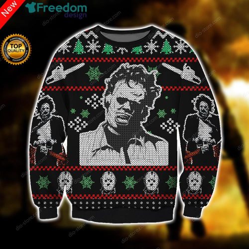 Leatherface Knitting 3D All Over Print Sweater