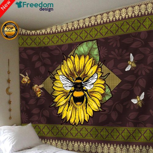 Hippie Bees With The Gorgeous Sunflower Tapestry