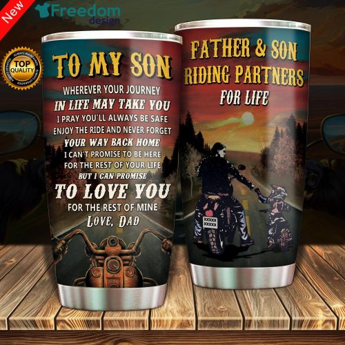 Dad To Son I Pray You Will Always Be Safe Stainless Steel Tumbler Cup 20oz