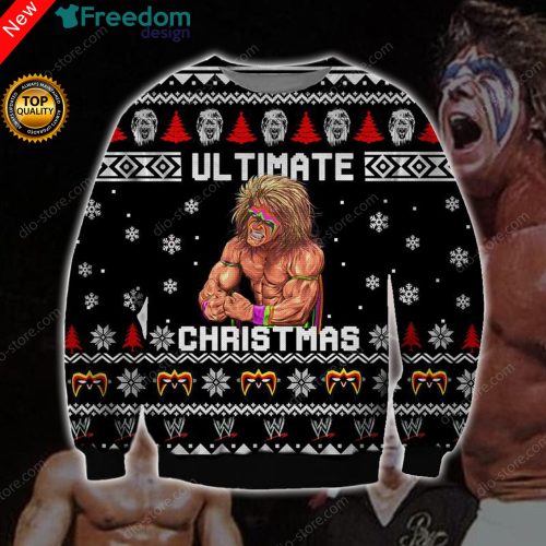 The Ultimate Warrior Knitting 3D All Over Print Christmas Sweater