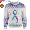 Teal And Purple Ribbon Suicide Prevention Awareness 3D All Over Print Sweatshirt