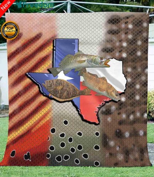 Texas slam fishing Fleece Blanket