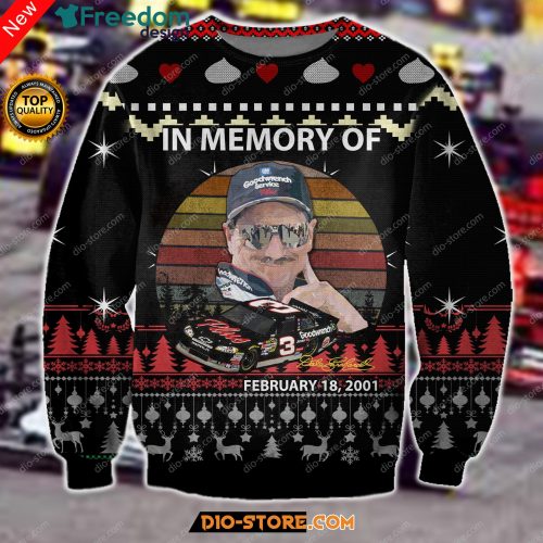 3D All Over Print Dale Earnhardt Ugly Christmas Sweater