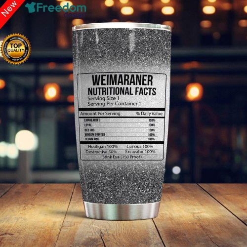 Weimaraner Facts Stainless Steel Tumbler Cup 20oz