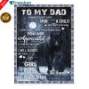 Blanket For Father To My Dad Blanket From Son And Daughter Soft Fleece Throw Blanket Customized Blanket Happy Father's Day Gift, Personalized Gift For Family NQAZ