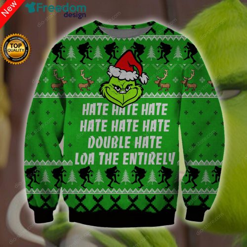 Grinch Hate Hate Hate Knitting 3D All Over Print Christmas Sweater