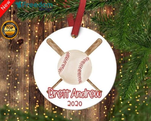 Personalized Children's Baseball Christmas ornament custom name, date