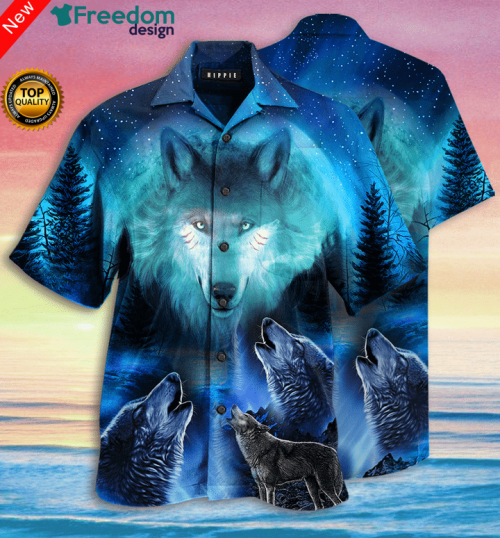 Gray Wolf Hawaiian Shirt | Unisex