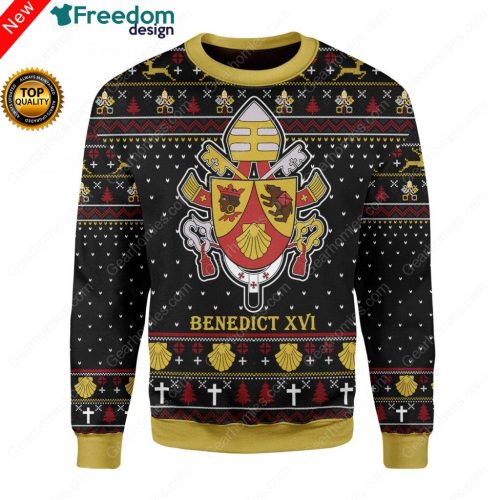 Pope Benedict XVI Coat Of Arms Ugly Sweater