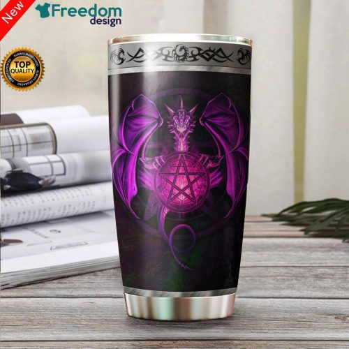 Dragon & Dungeon Tattoo Stainless Steel Tumbler Cup 20oz 0