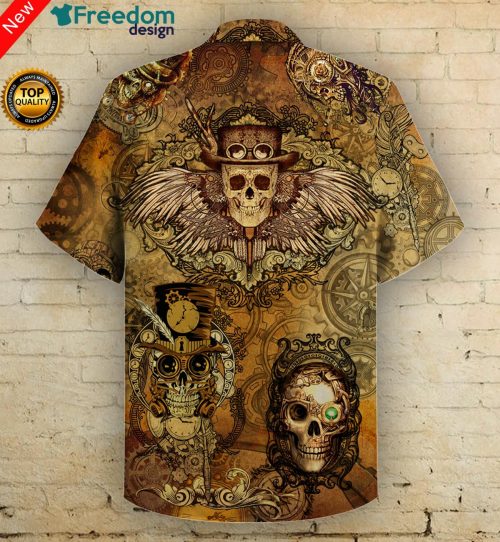 Skull Steampunk Hawaiian Shirt | Unisex
