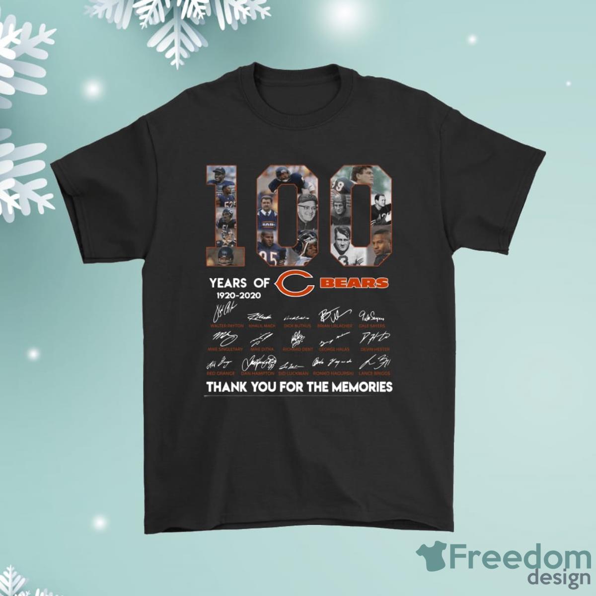 100 Years Of Chicago Bears Thank You For The Memories Shirt Product Photo 1