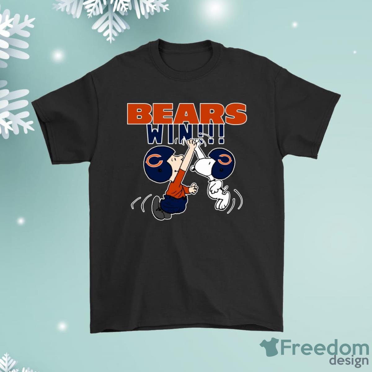 Charlie Snoopy High Five Chicago Bears Win Shirt - Freedomdesign