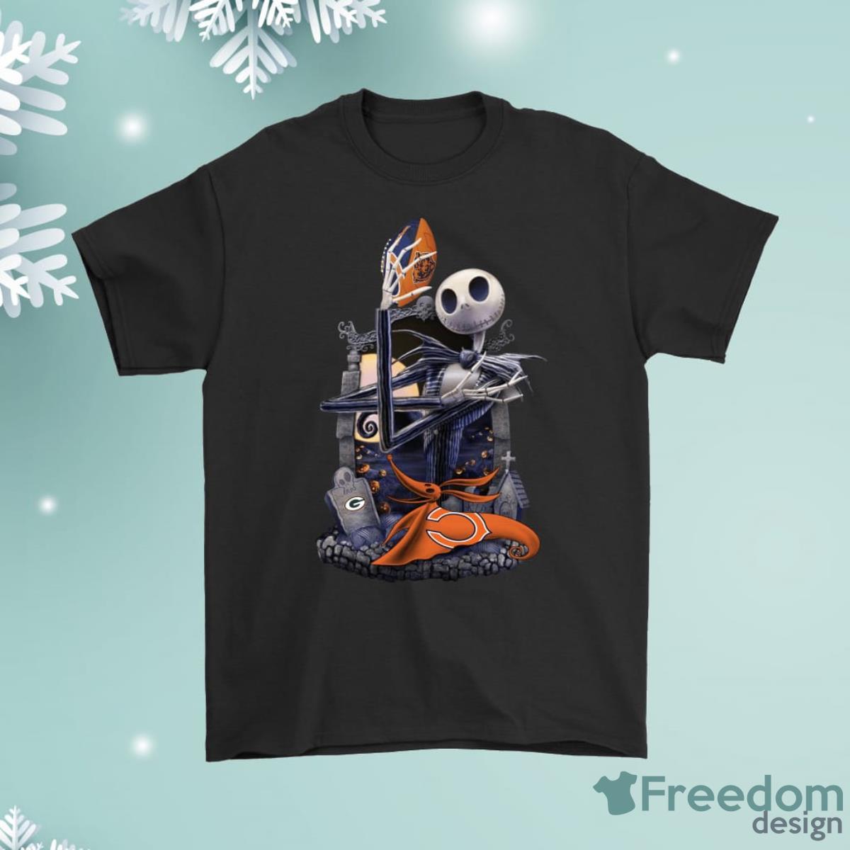 Chicago Bears Jack Skellington Halloween Shirt Product Photo 1