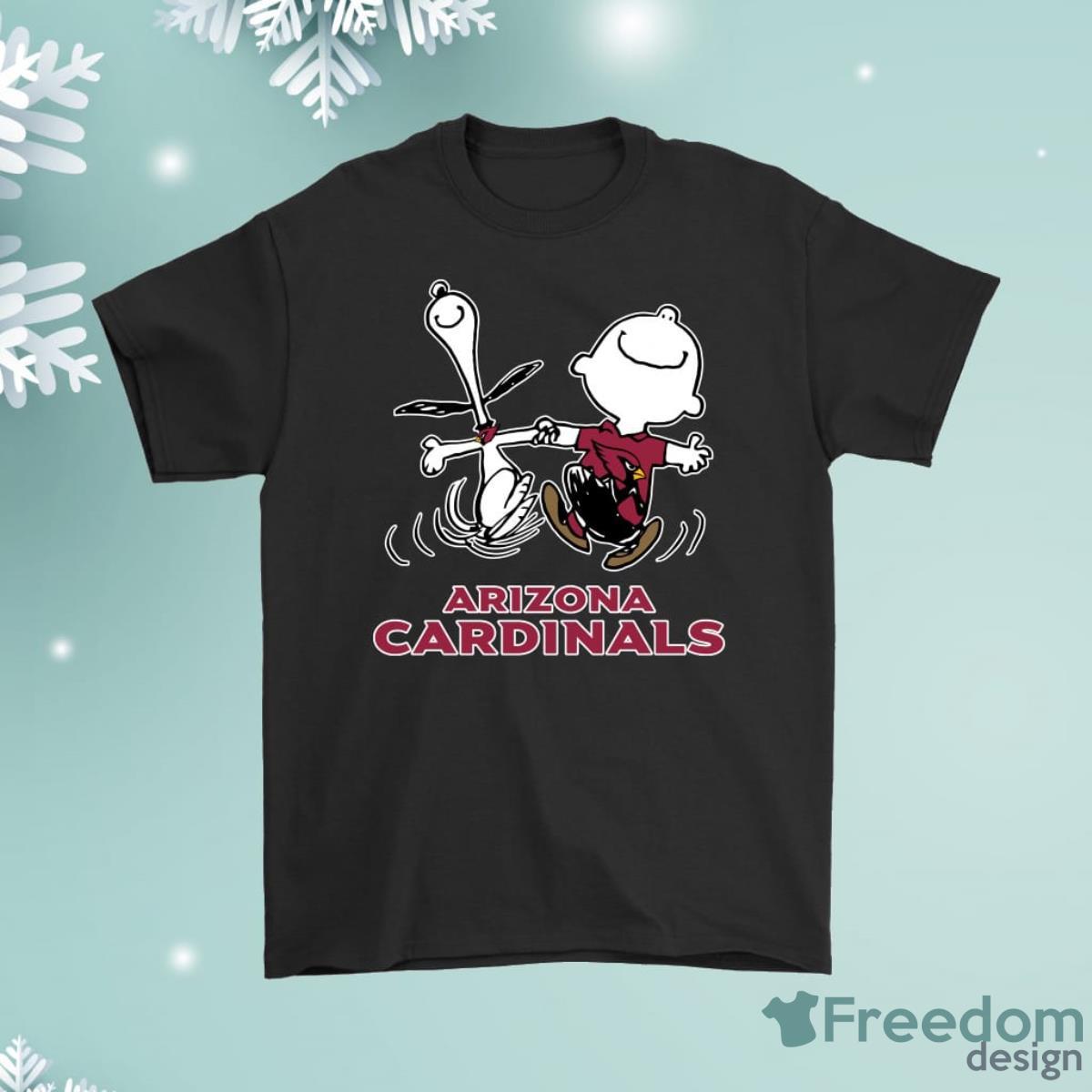 Snoopy And Charlie Brown Happy Arizona Cardinals Fans Shirt Product Photo 1