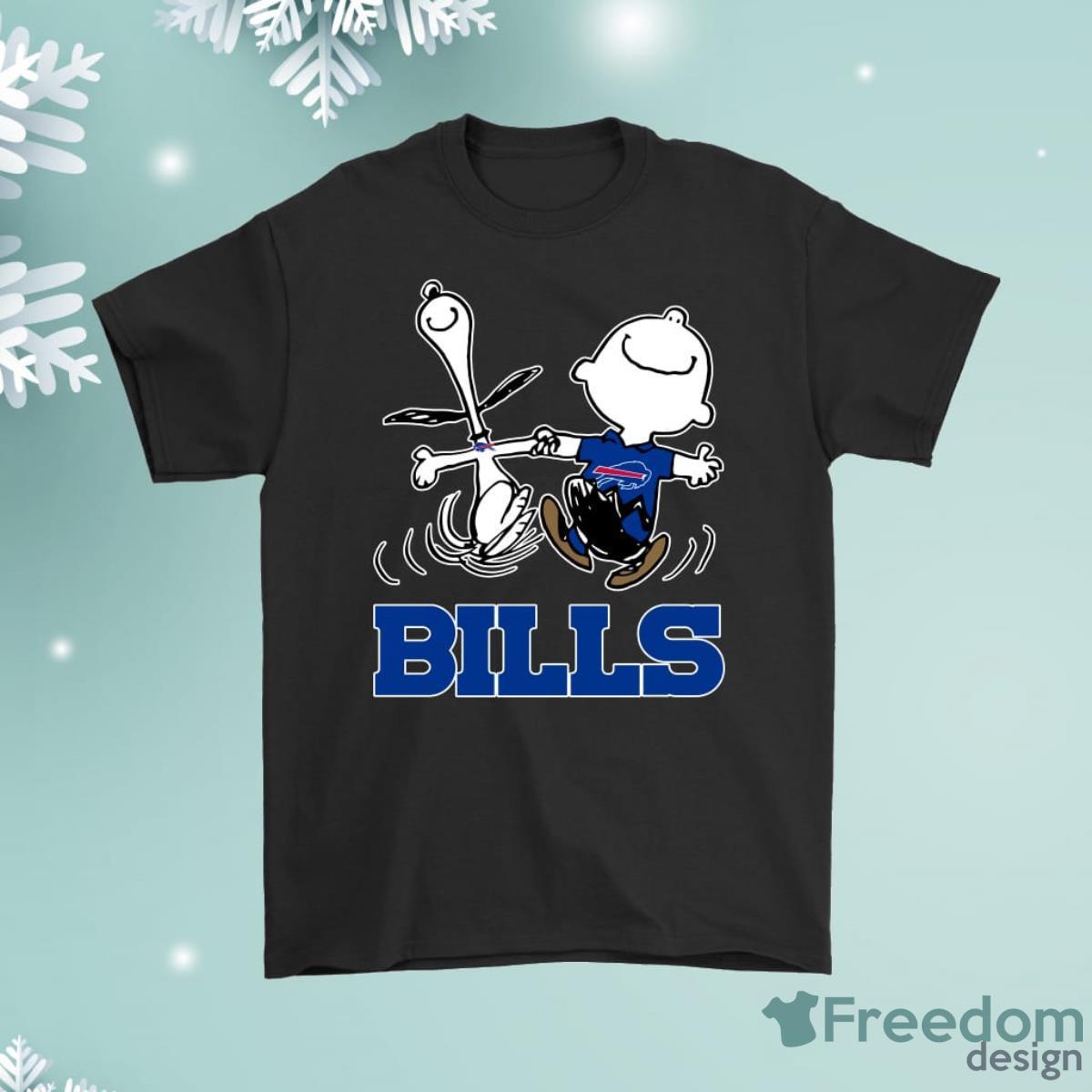 Snoopy And Charlie Brown Happy Buffalo Bills Fans Shirt Product Photo 1