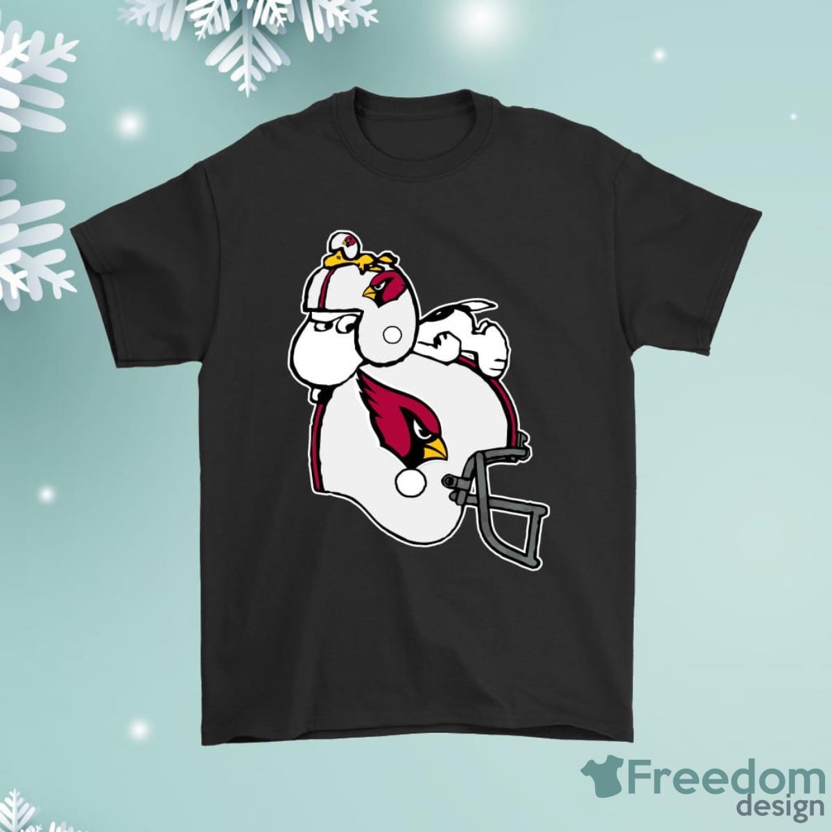 Snoopy And Woodstock Resting On Arizona Cardinals Helme Shirt Product Photo 1