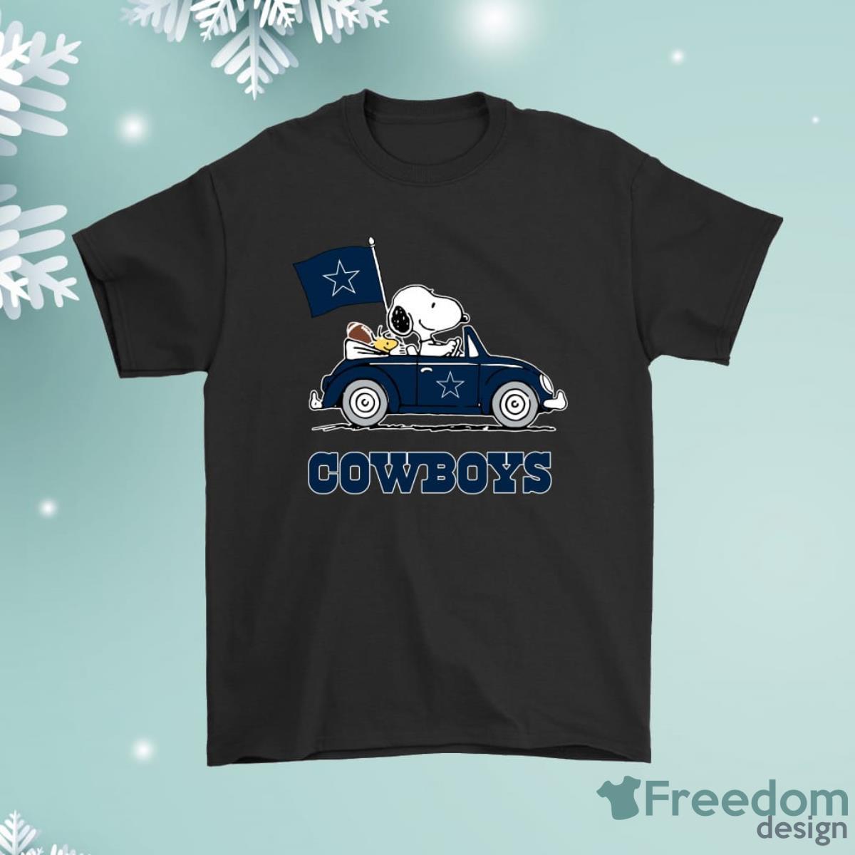 Snoopy And Woodstock Ride The Dallas Cowboys Car Shirt Product Photo 1