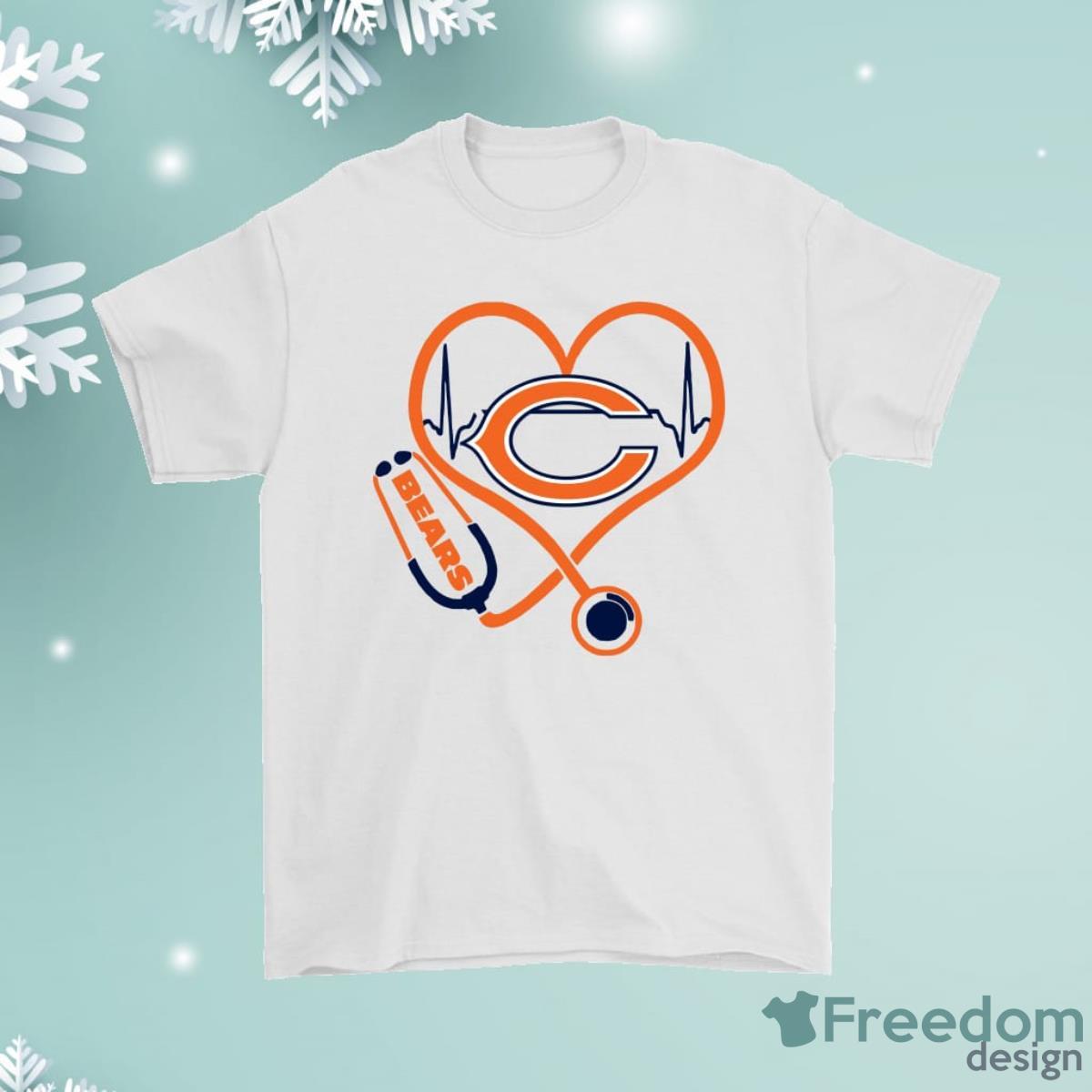 Stethoscope Heartbeat Nurse Symbol Chicago Bears Shirt Product Photo 1