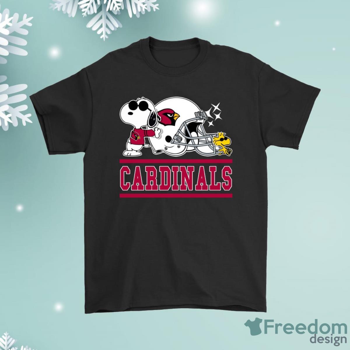 The Arizona Cardinals Joe Cool And Woodstock Snoopy Mashup Shirt Product Photo 1