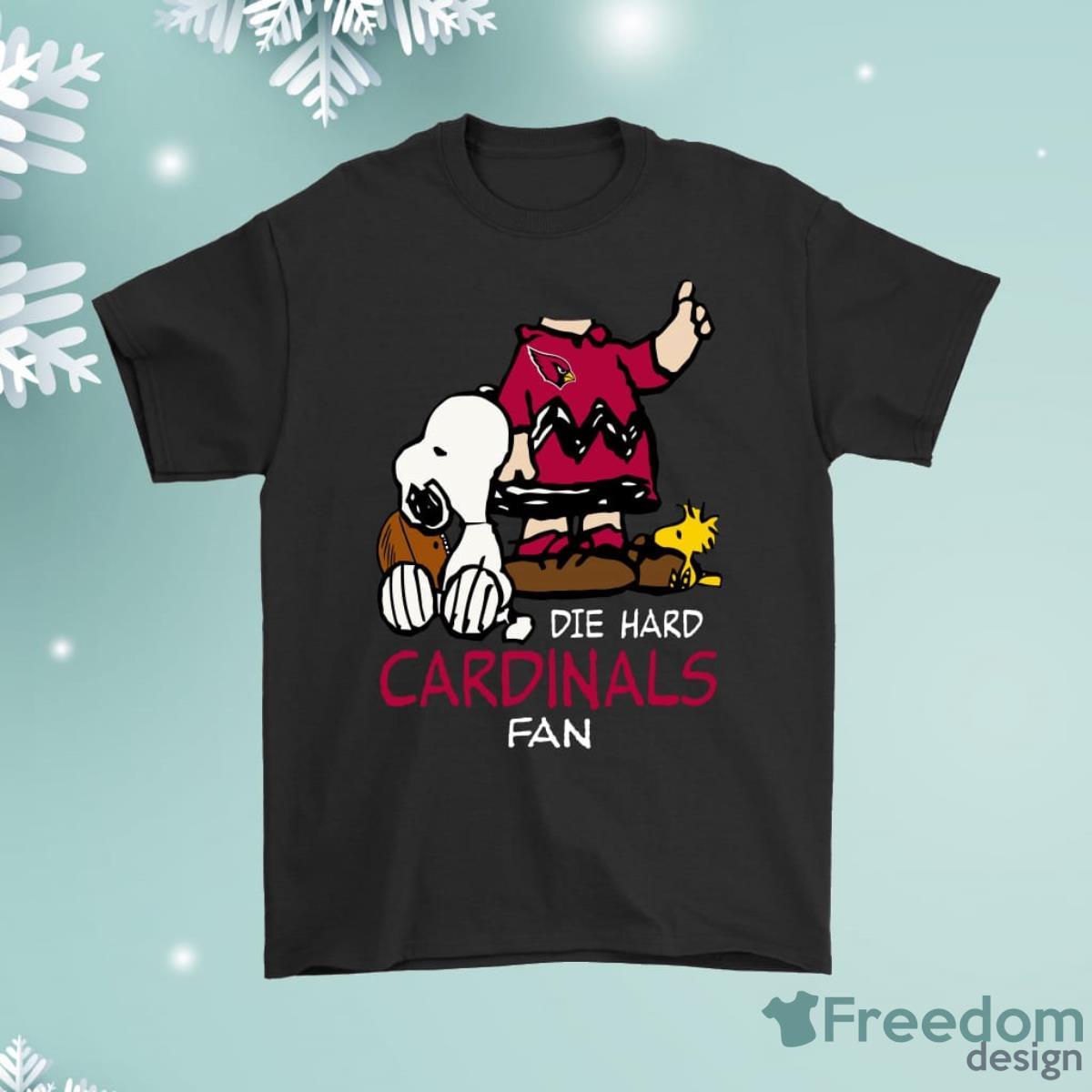 The Die Hard Arizona Cardinals Fans Charlie Snoopy Shirt Product Photo 1