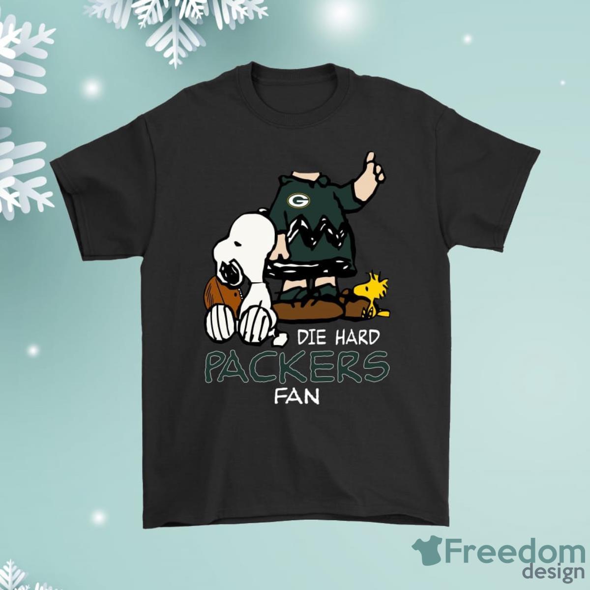 The Die Hard Green Bay Packers Fans Charlie Snoopy Shirt Product Photo 1