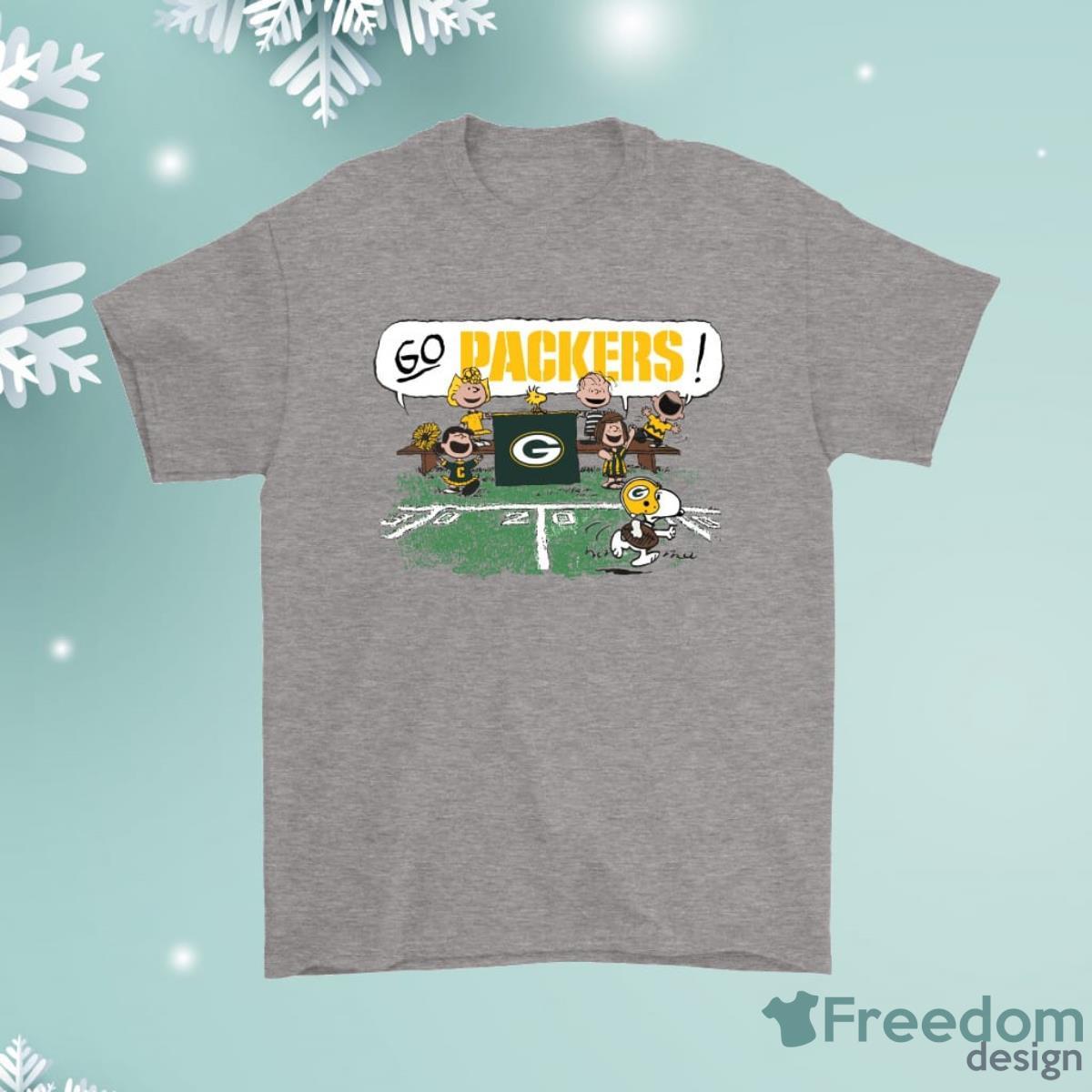 The Peanuts Cheering Go Snoopy Green Bay Packers Shirt Product Photo 1