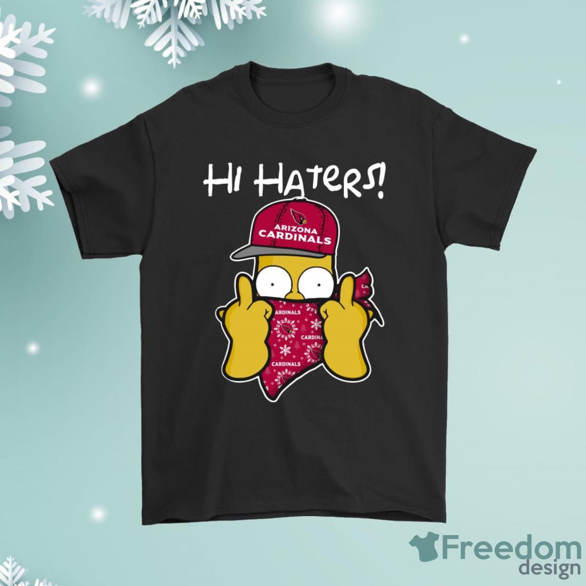 The Simpsons Christmas Gangster Hi Hater Arizona Cardinals Shirt Product Photo 1