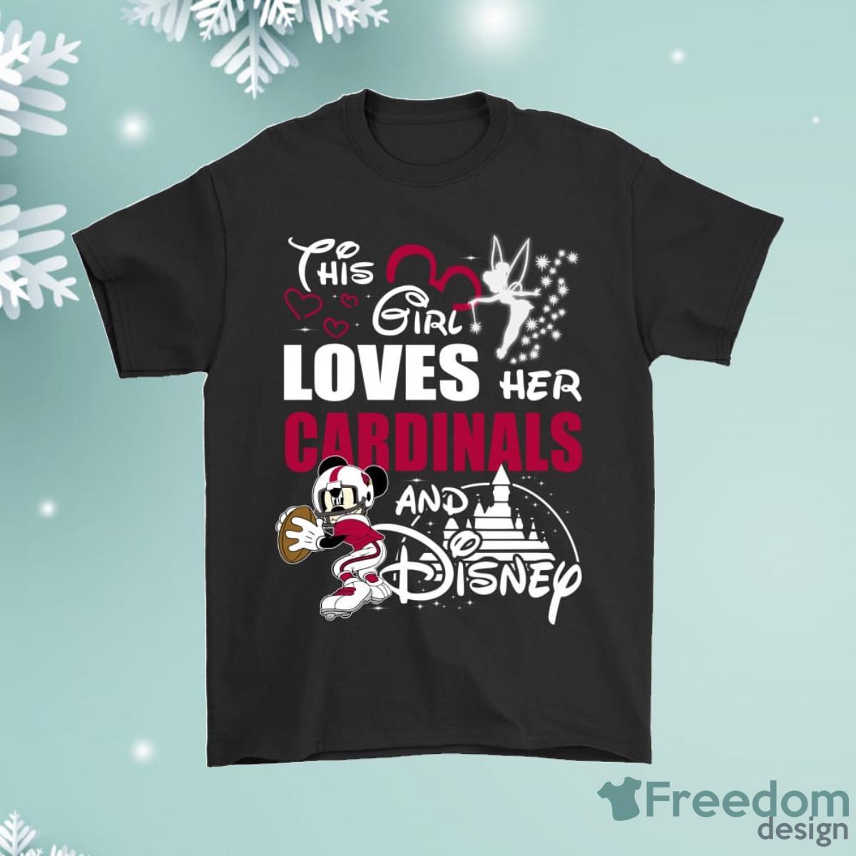 This Girl Loves Her Arizona Cardinals And Mickey Disney Shirt Product Photo 1